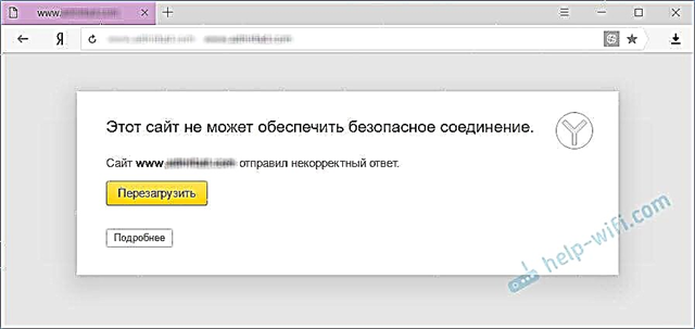 See sait ei saa turvalist ühendust pakkuda. Kuidas parandada Operas, Chrome'is, Yandexi brauseris?