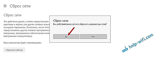 Reset network settings in Windows 10